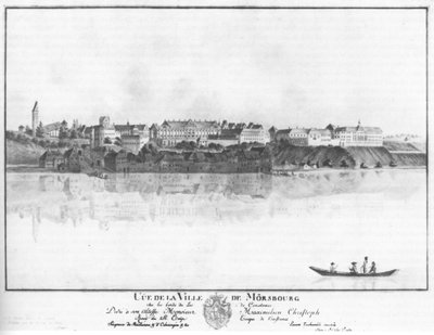 View of the Town of Meersburg from the Lake by Johann Heinrich Bleuler